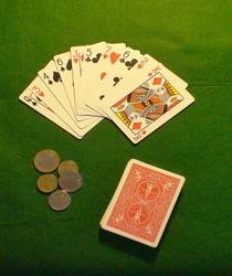 Card fan and coin magic image