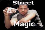 Image of David Blaine popular street magician from the exciting world of street magic. Learn pro secrets here..