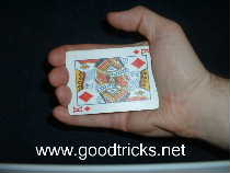 Hold small stack of cards in palm position in your hand.