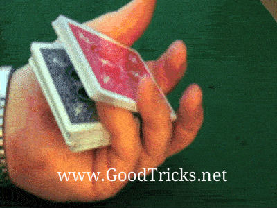 A pinky break is secretly obtained, to keep the two deck halves seperate.