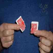 Folding third half of card