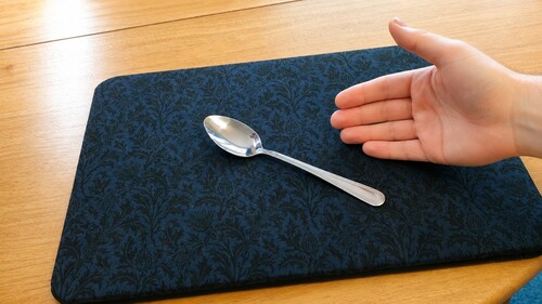 Spoon is shown to be whole and unharmed.