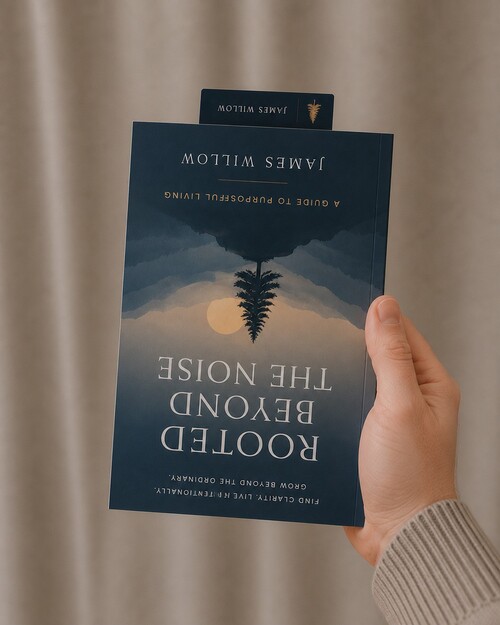 Book being turned 180 degrees before being handed to another audience member