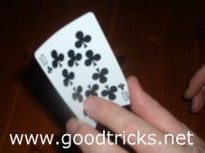 Press card in middle to allow card to flip and switch round to show the other side of the double faced card.