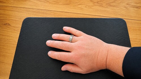 PK ring worn naturally on the hand