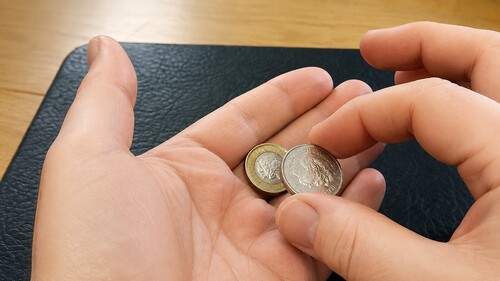 Coin change magic trick