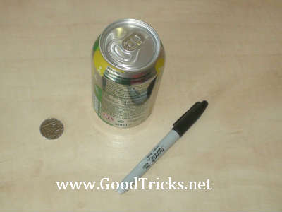 Coin Through Can Trick