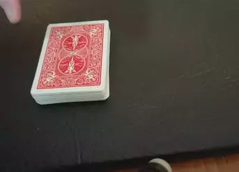 Deck of cards is given a complete cut.