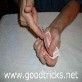 Flip over cards above the pinky break with first finger of other hand and use thumb of holding hand to assist the move.