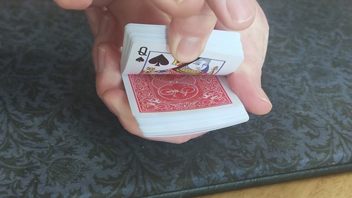 Card thought change trick.