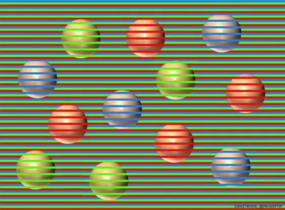 Colored balls illusion.