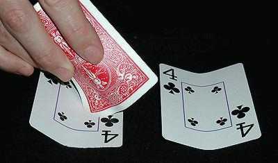 Pick up the winning card near the end of the 3 card monte trick.